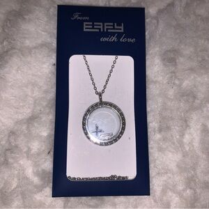 EFFY Necklace Charm Locket Pendant 2 Charms NIB Silver Tone Cruise Ship Nautical